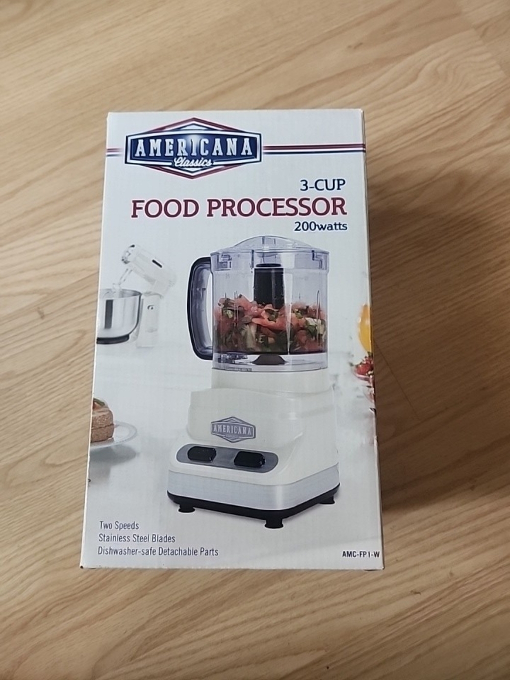 3-Cup White Food Processor - 200 Watts NEW